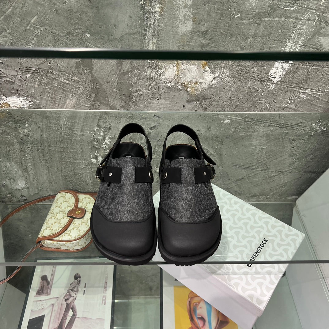 CD x Birkenstock Tokio Mule Grey Black Felt Coth