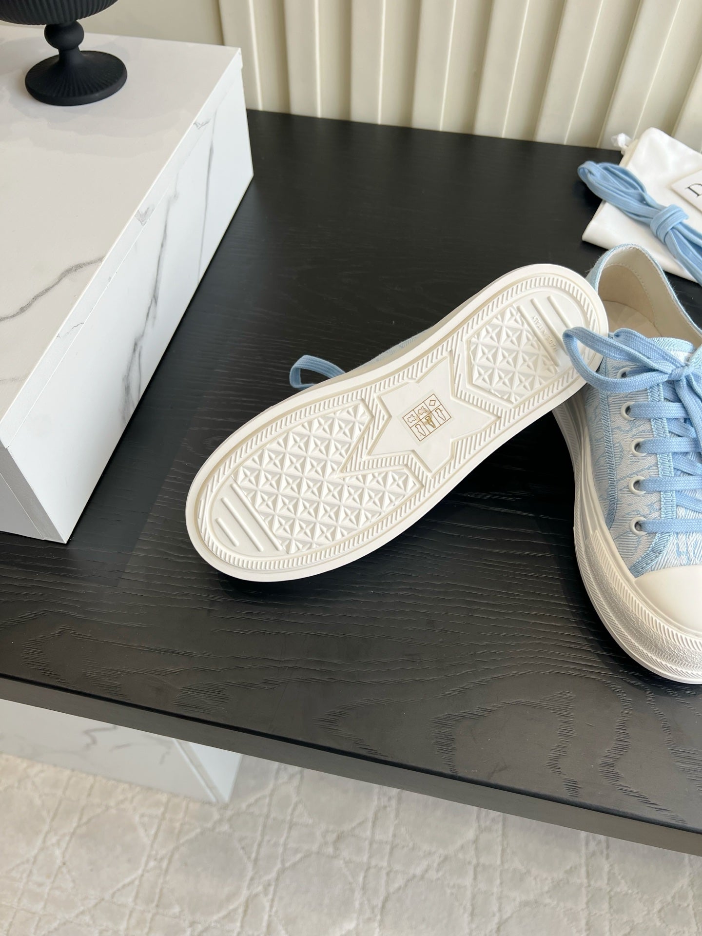 CD Dioriviera Walk'n'Dior Sneaker Blue White Cotton 851246