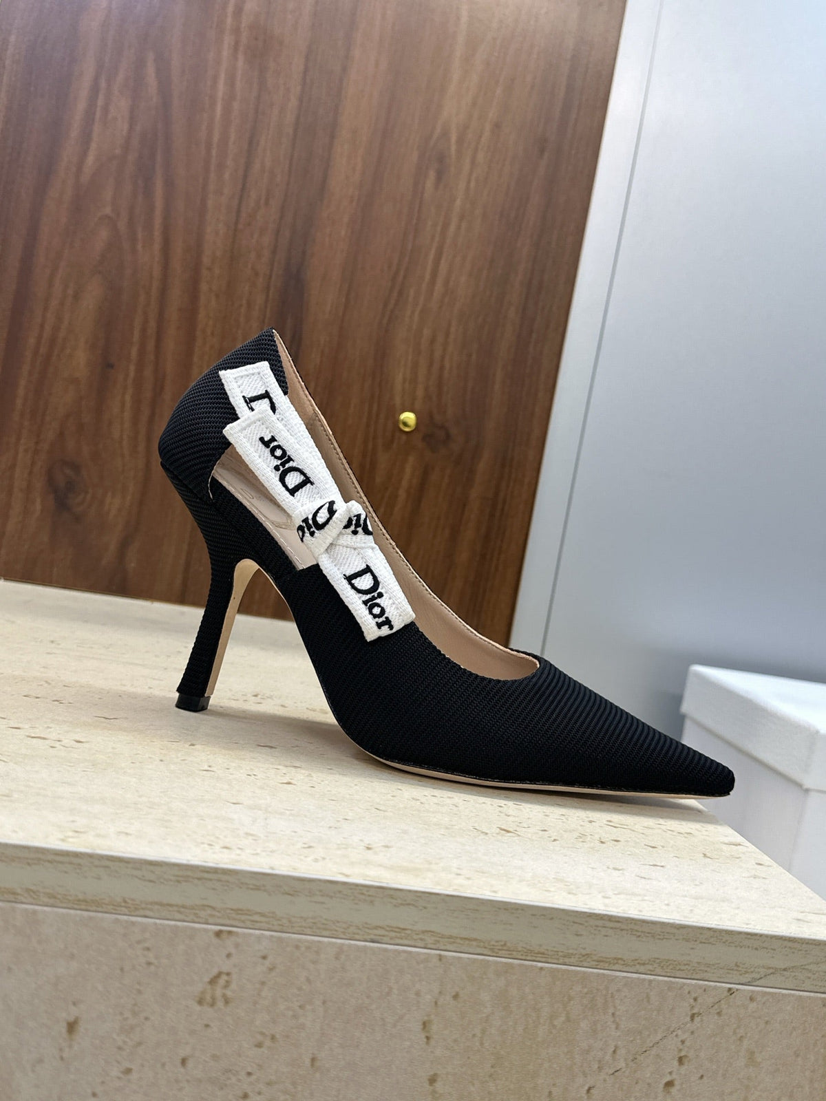 CD J'Adior Pump 9.5cm Black Technical Fabric