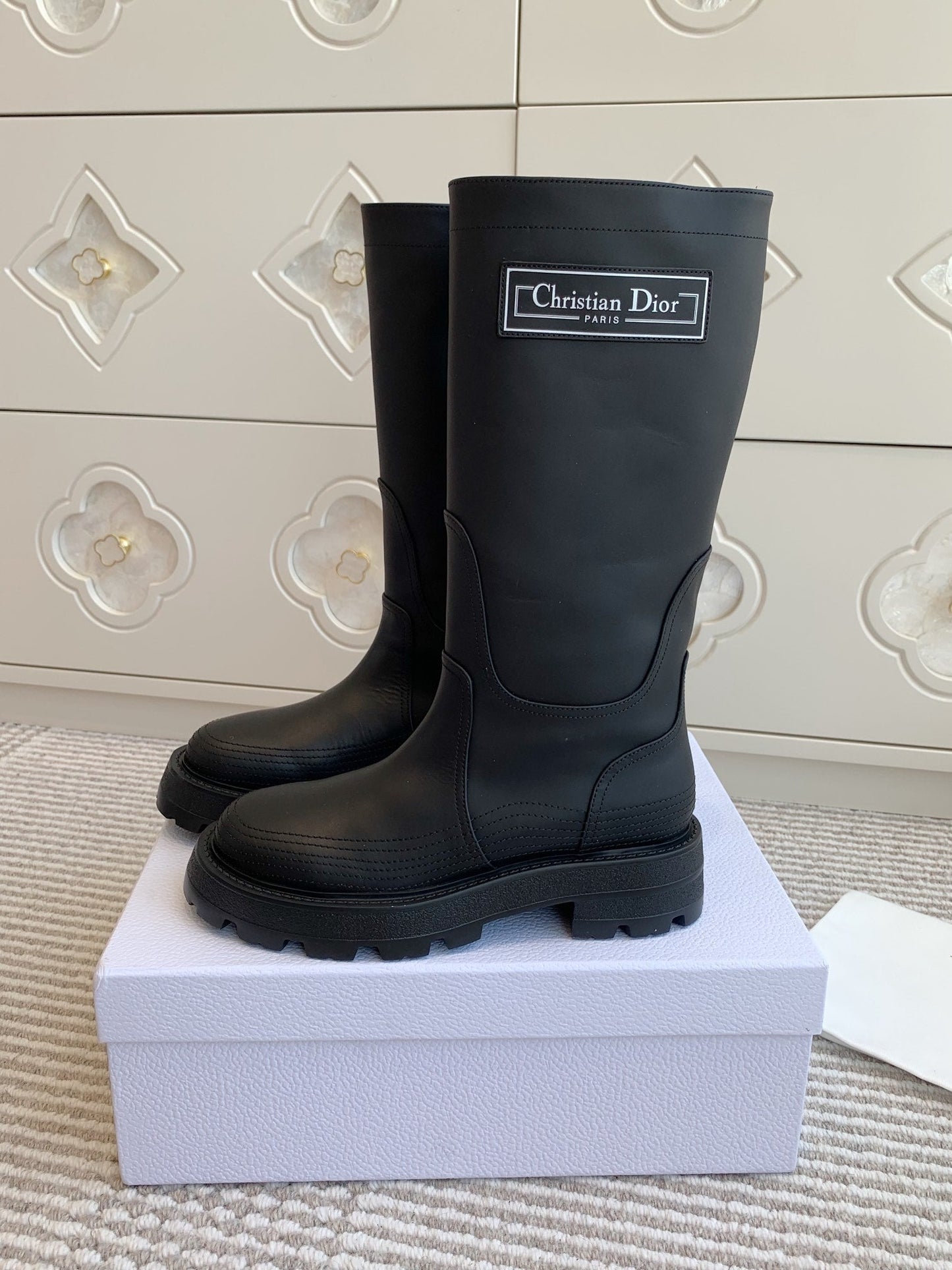 CD D-Scots Boot Black Calfskin 105126