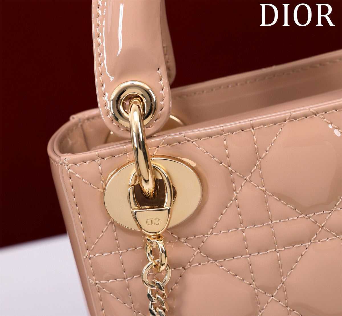 Mini Lady 17 My ABC Light Pink Patent Calfskin