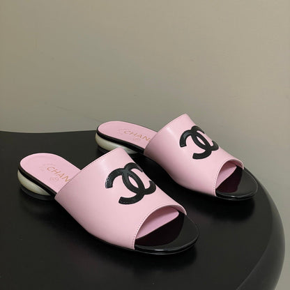 CC 2026 Pearl Flat Sandals Sheepskin Double C Logo