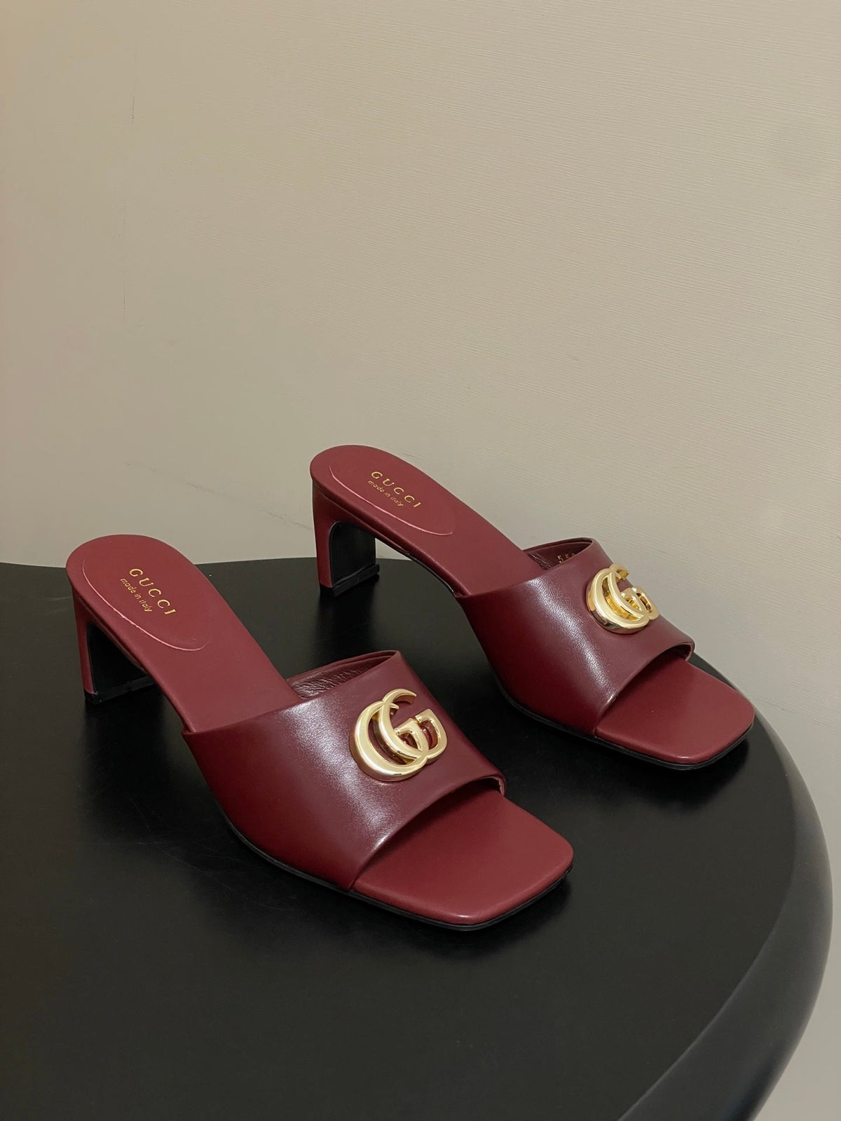 GG 26ss High Heel Slippers 55 Lambskin