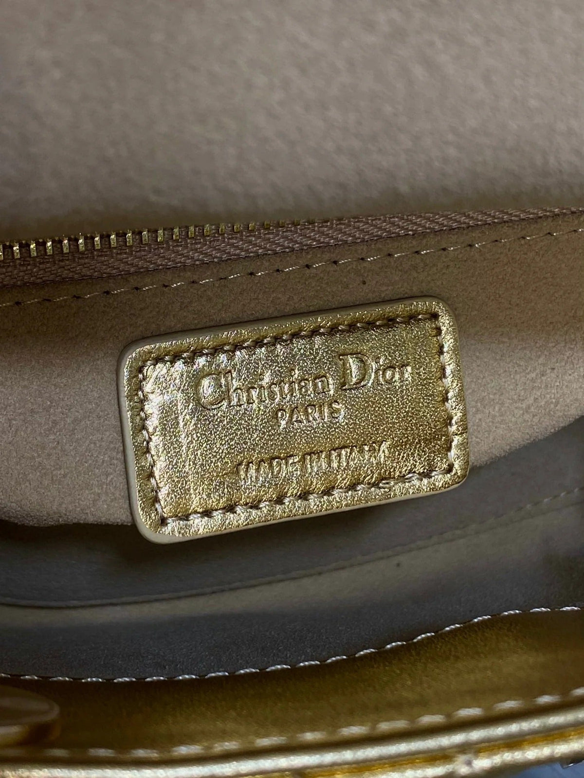 Dior 2026 Mini Lady Dior Bag Gold Lambskin 270893