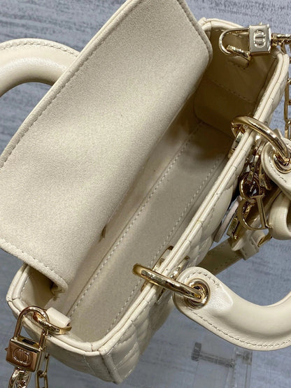 Dior 2026 Bow D-Joy Micro Bag Beige Lambskin 284115