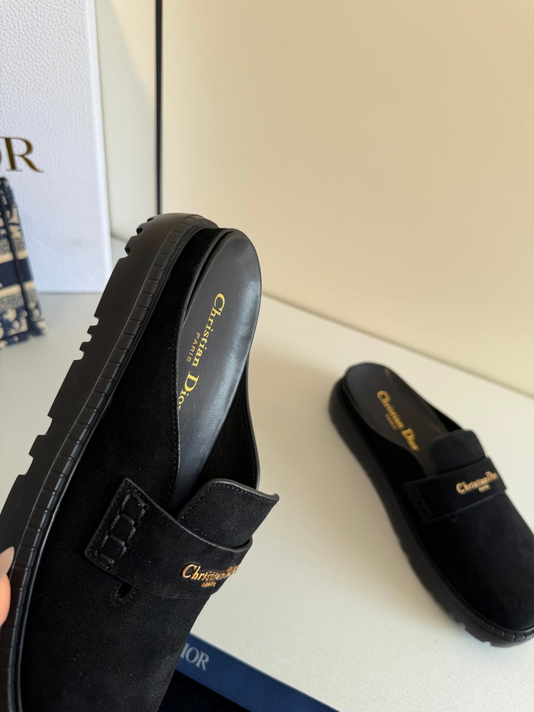 CD Boy Mules Full Black Suede