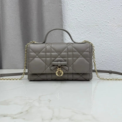 Dior 2026 My Tender Dior Top Handle Mini Chain Bag 21cm Lambskin