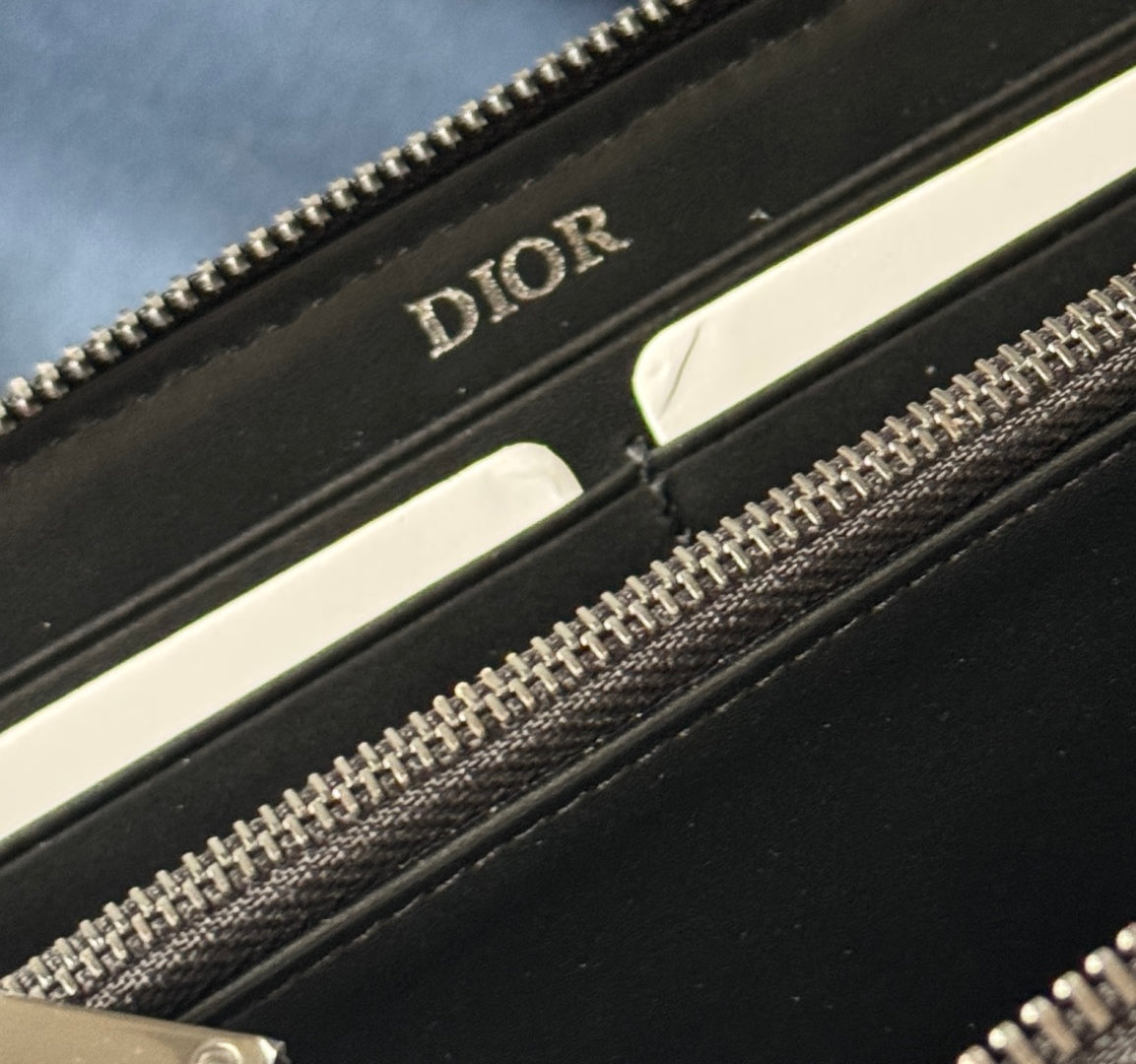 CD Long Zipped Wallet 19.8cm Black Jacquard