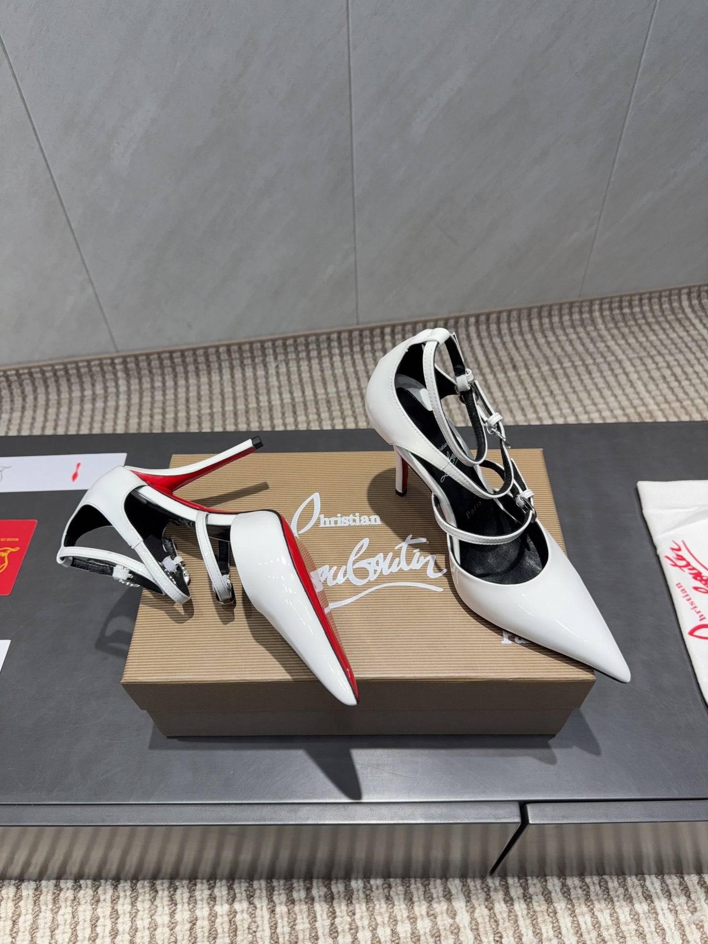 CL 26SS High Heel Pump 100 White Patent Leather 613870