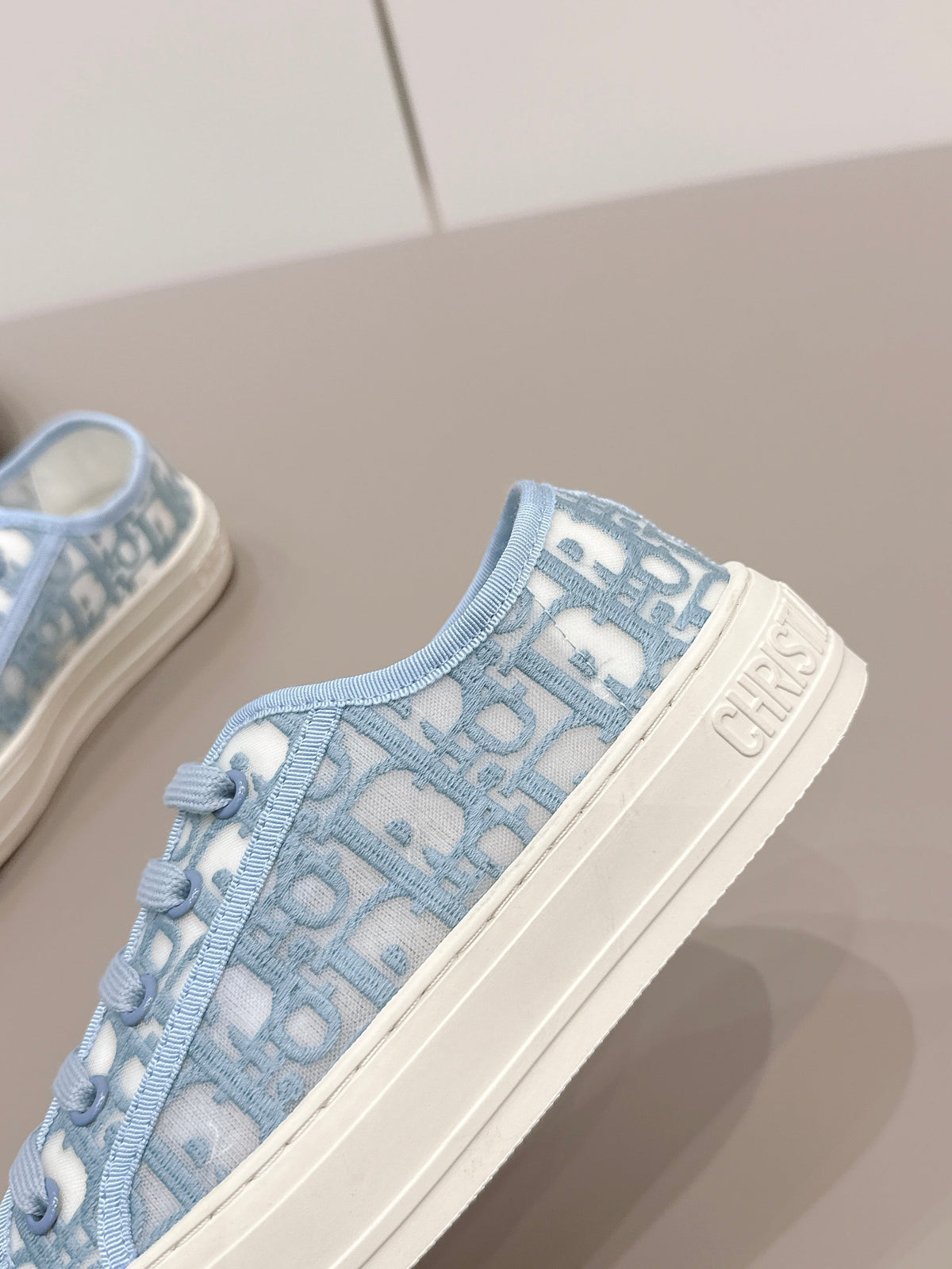 CD Walk'n'Dior Sneaker White Light Blue Cotton Mesh 739319