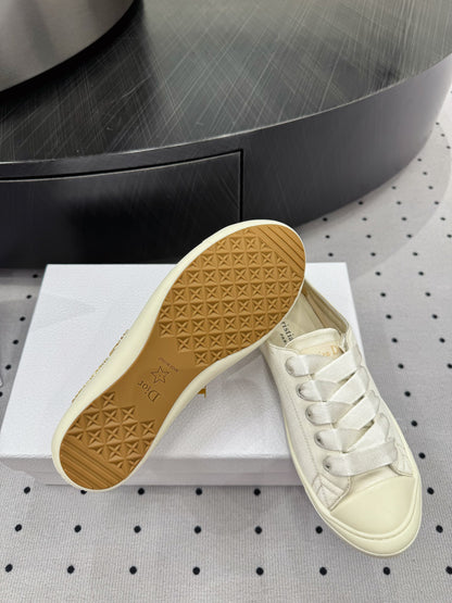 Dior Lucky Sneaker Ivory Satin 618069