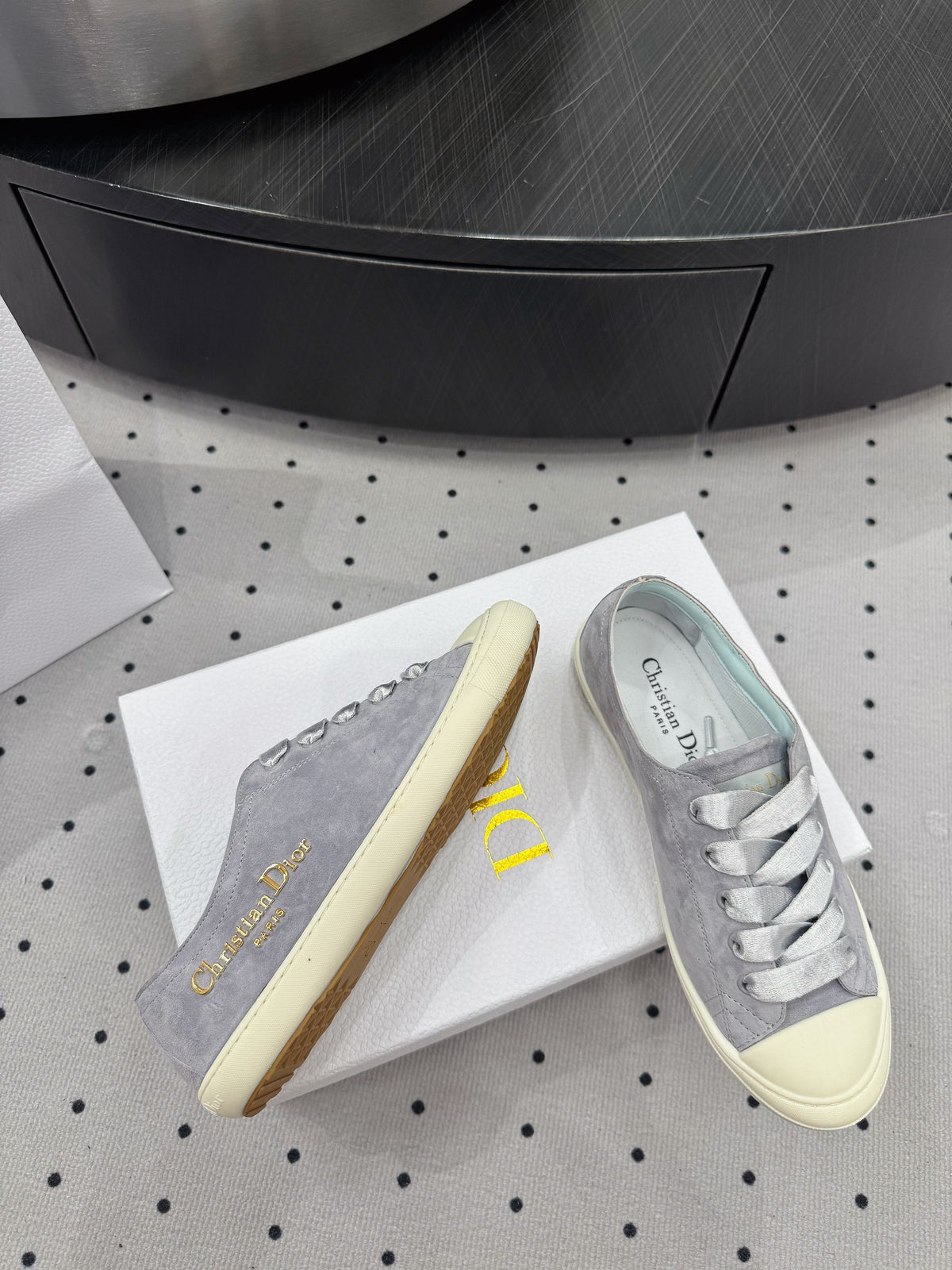 Dior Lucky Sneaker Grey Suede 618072