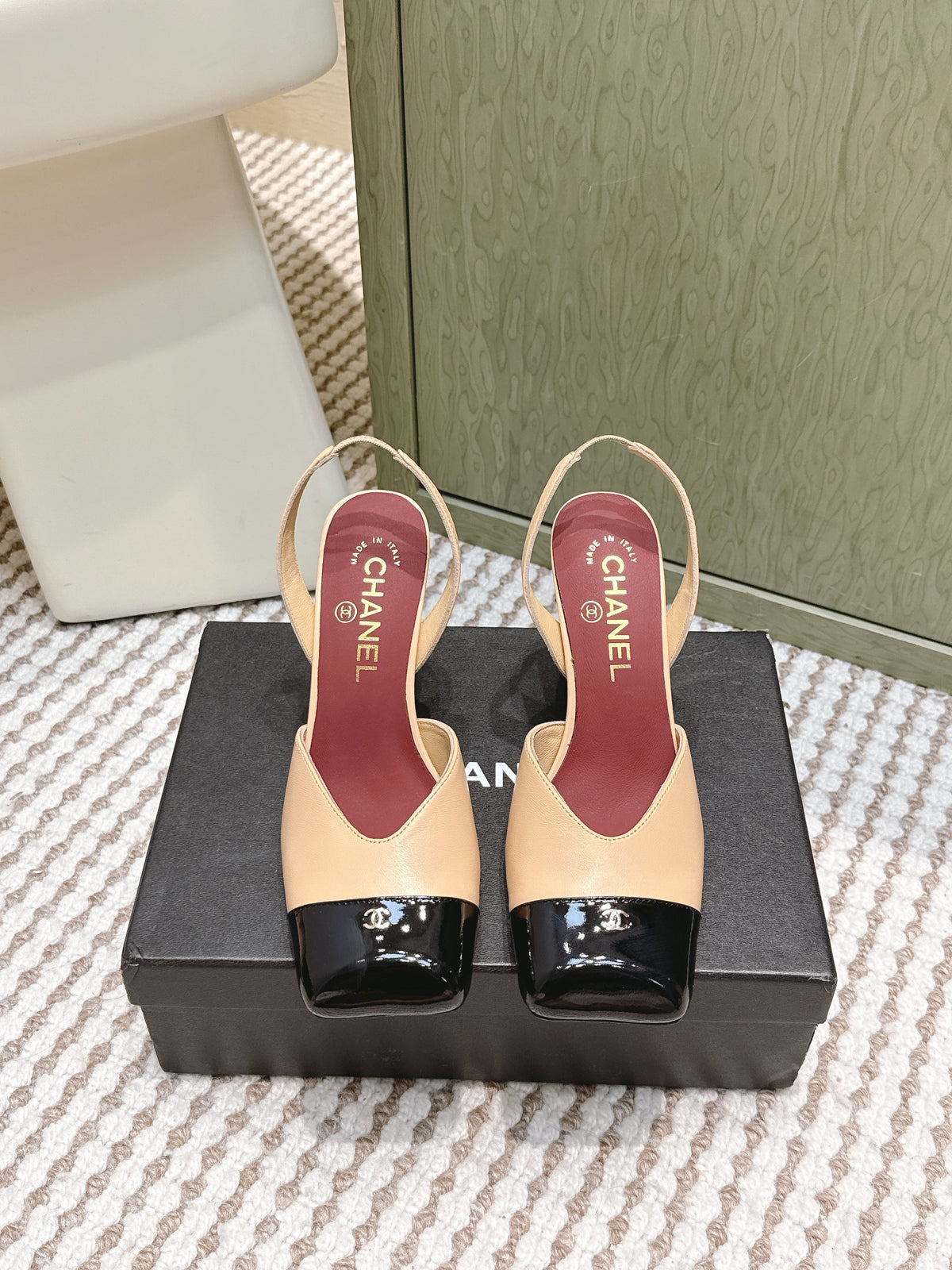 CC 26s Mary Jane Sandals 90mm Patent Leather Sheepskin