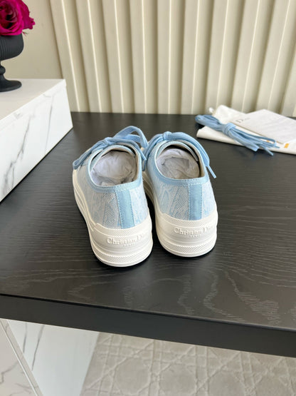 CD Dioriviera Walk'n'Dior Sneaker Blue White Cotton 851246