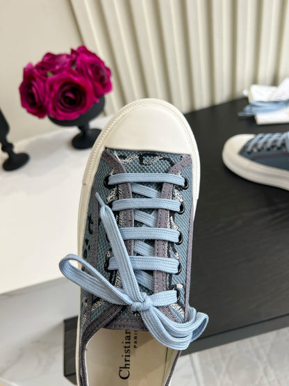 CD Dioriviera Walk'n'Dior Sneaker Blue Cotton 851252