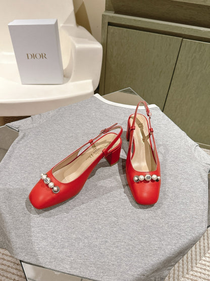 CD 25 Slingback Heels Cowhide 241760