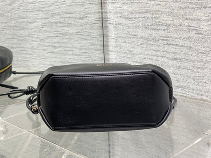 Dior 2026 Bow Pouch 20cm Black Lambskin 284145