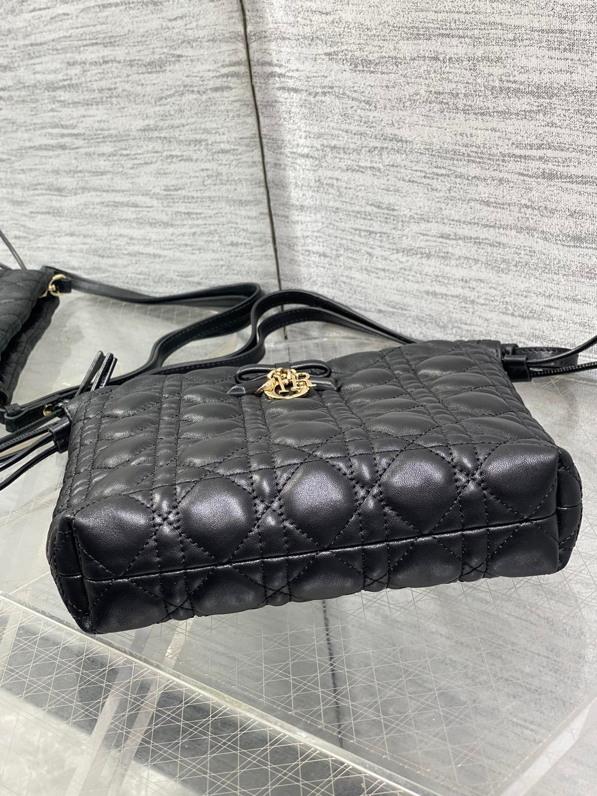 CD Adiorable Mini Bucket Bag Black Lambskin 286641