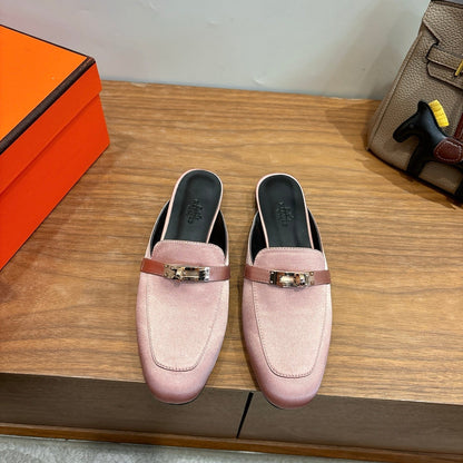 HM 26ss Mule Light Pink Smooth Calfskin Leather 638475