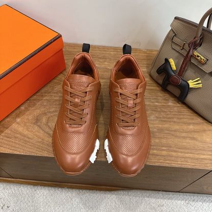 HM 26ss Sneakers Caramel Brown Leather 638570