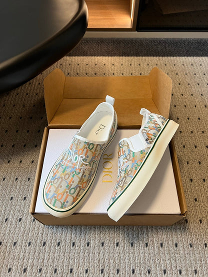 CD 26s Slip-on Shoes Cream Multicolor Canvas 903390