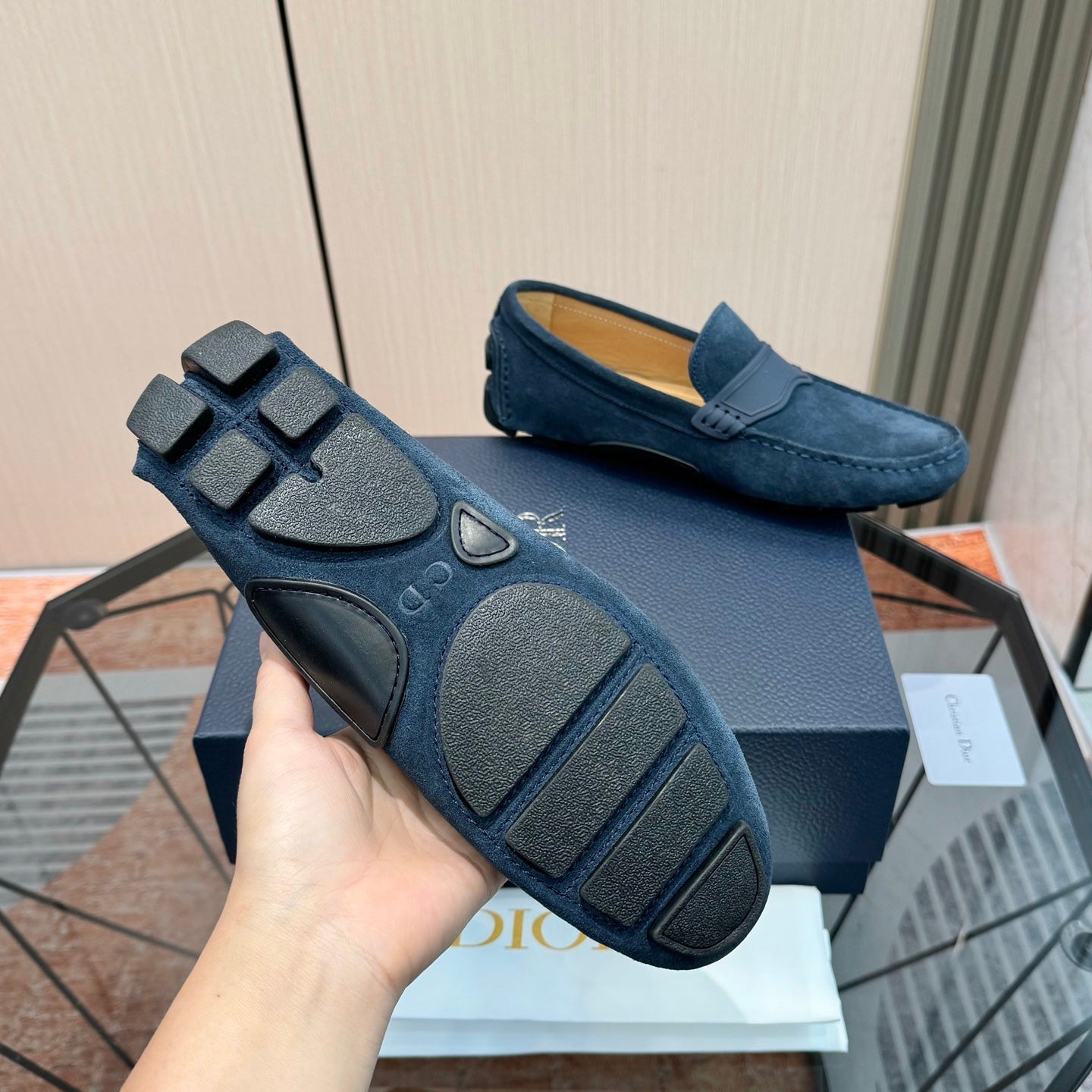 CD Odéon Men’s Loafer Dark Blue Suede 664116