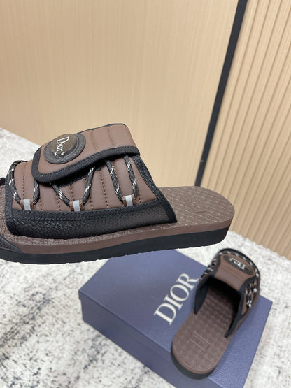 CD Men's Alpha Sandals Brown Rubber Fabric 752389