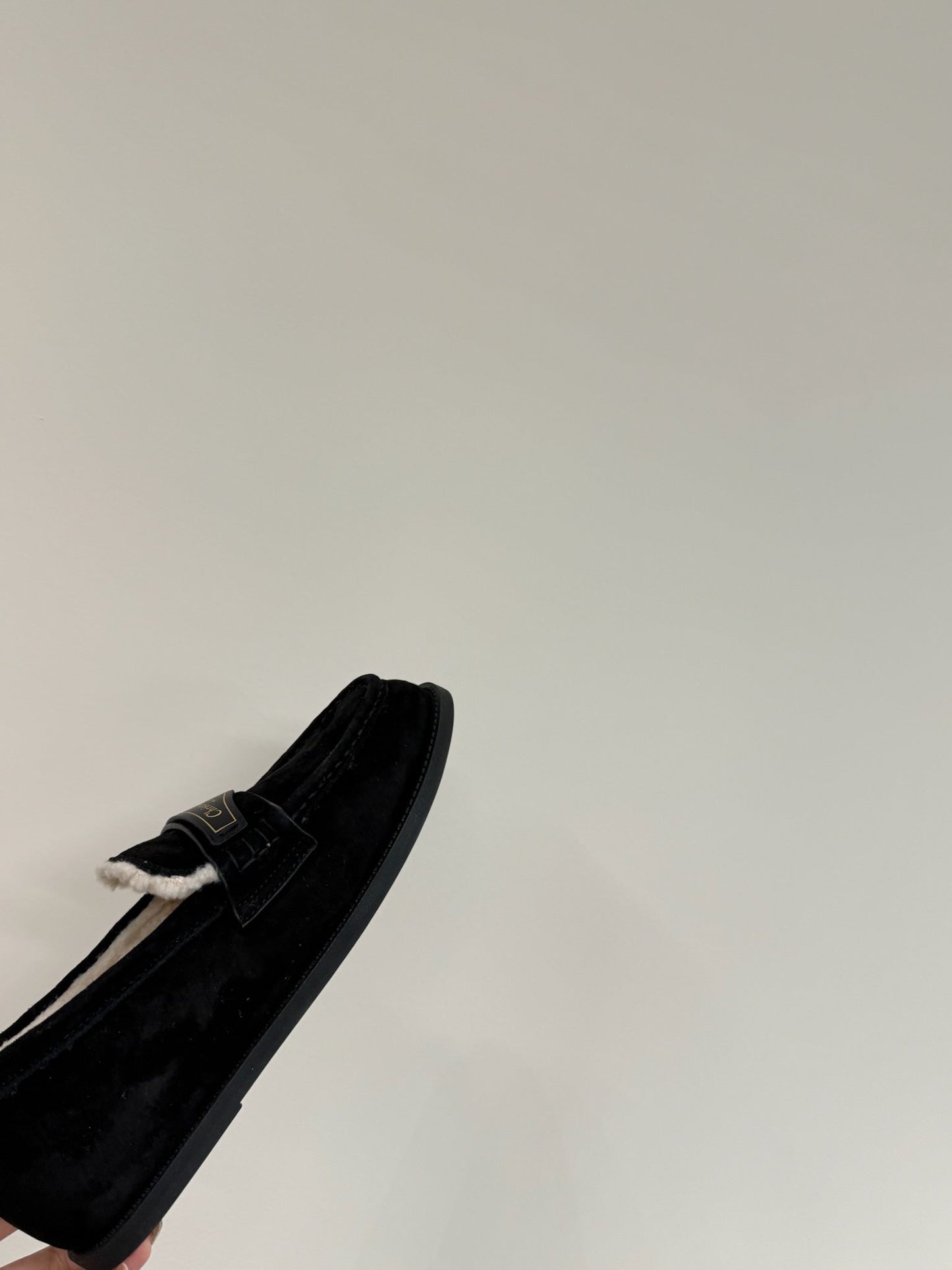 CD Loafers In Black Suede And Fleece Lining 109293