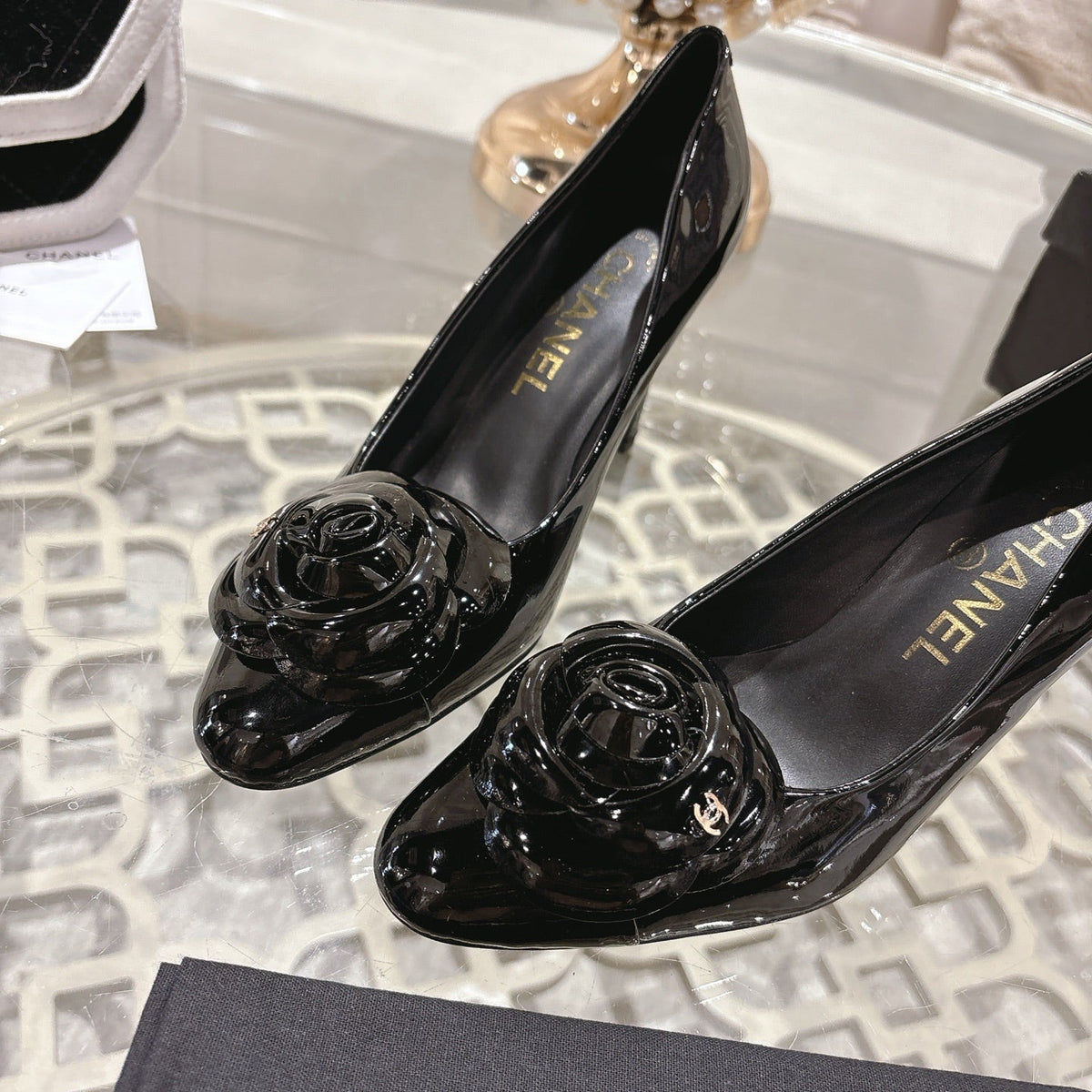 CC 26s High Heels Pump 85 Black Patent Leather 627005