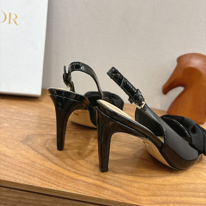 CD Diorissimo Slingback 80mm Black Patent Leather 541250