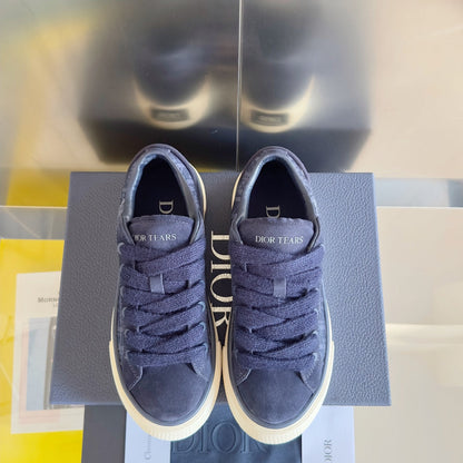 CD B33 Sneaker 40mm Charcoal Blue Monogram Suede