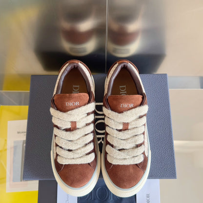 CD B33 Sneaker 40mm Dark Brown Mix Light Brown Monogram Suede