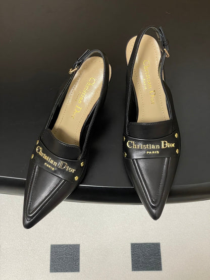 CD Boy Slingback Pump 85mm Black Sheepskin 525832