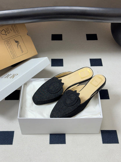 CD Médaillon Mule Black Denim 834921