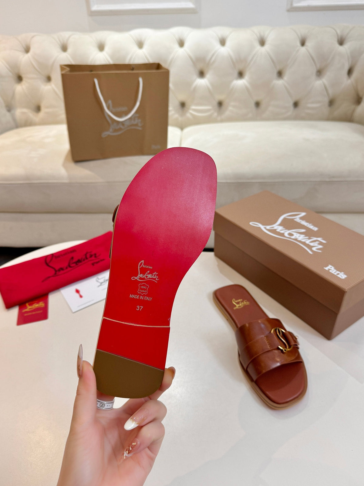Christian Louboutin 2026 Her In Roma Flat Mules Leather 780374