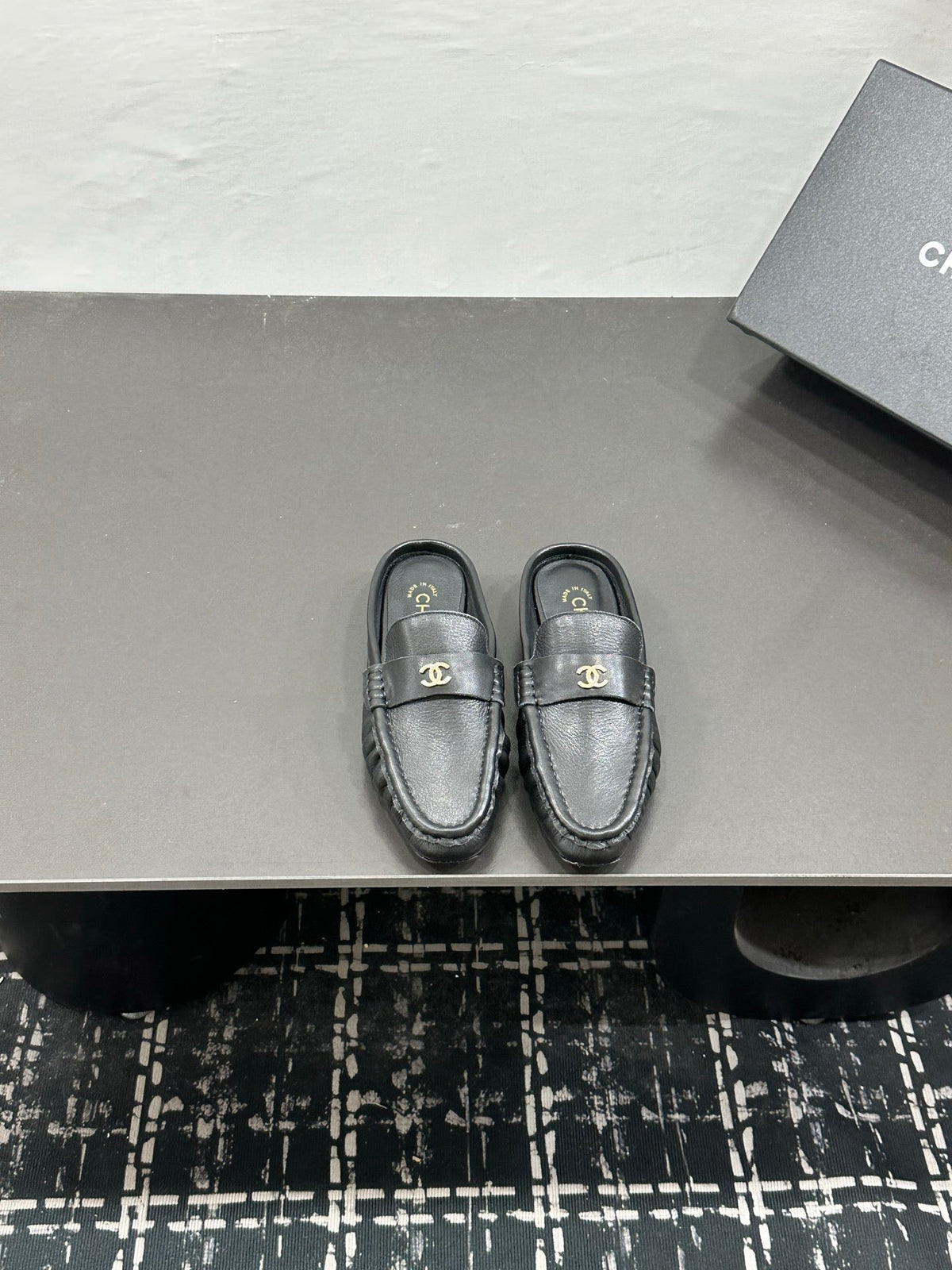 Chanel 2026 Double C Metal Logo Mules Leather Sheepskin 832551