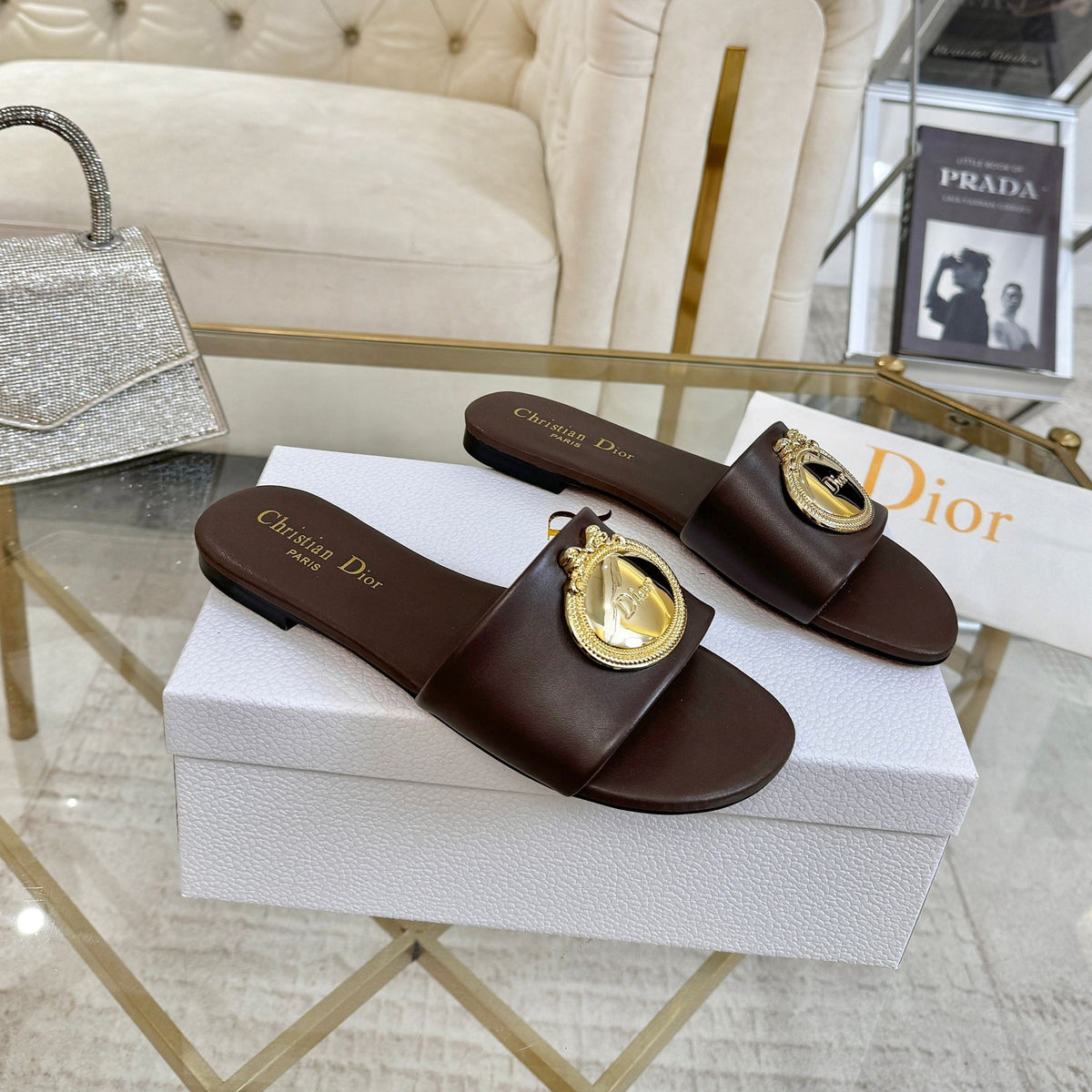 CD 26s Sandals Chocolate Leather 667119