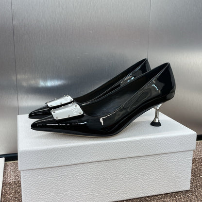 CD Pumps 65mm Glossy Black Cowhide