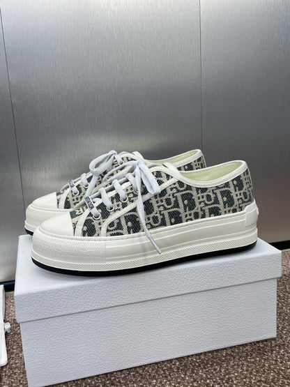 CD Walk'n Dior Denim D Jacquard Fabric Cowhide 551452