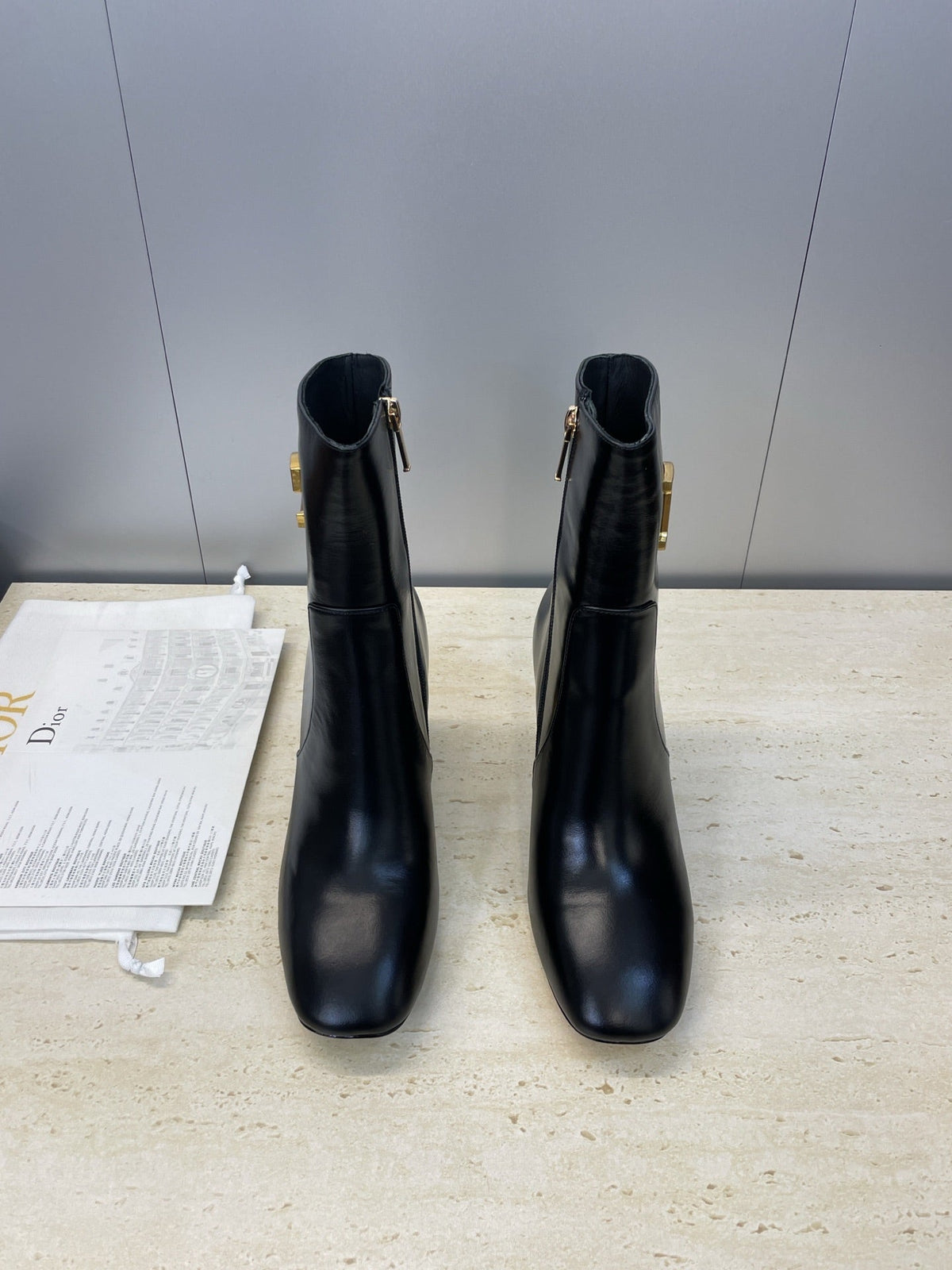 Dior 2025 Boot Black Gold Cowhide 508545