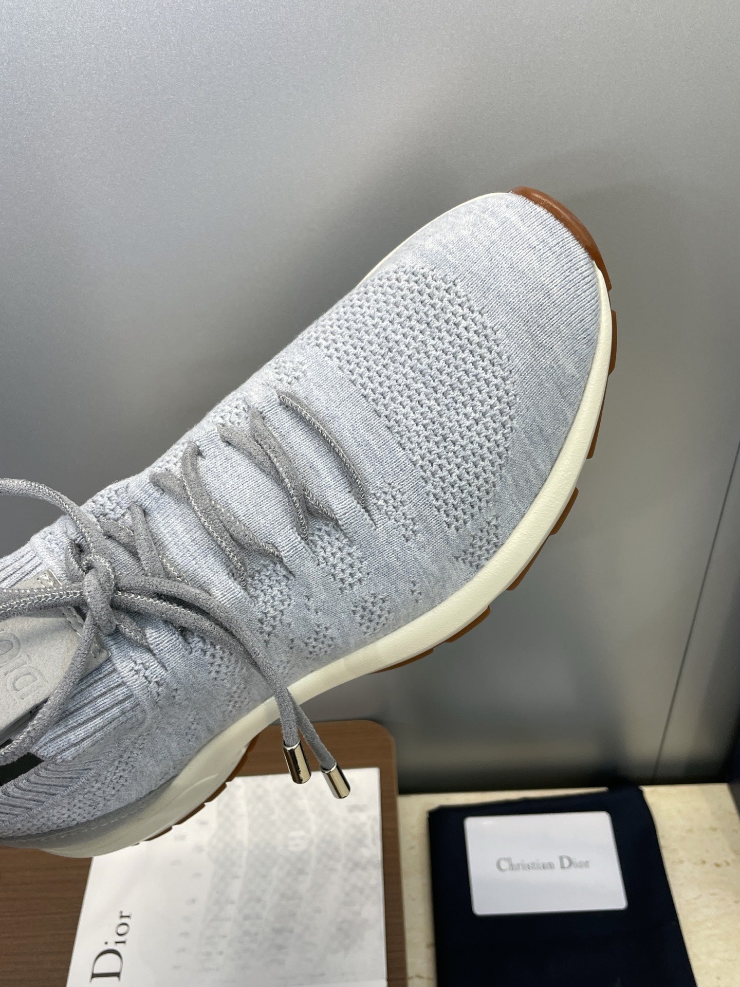 CD B80 Lounge Sneaker Gray Cannage Cashmere Wool  551443