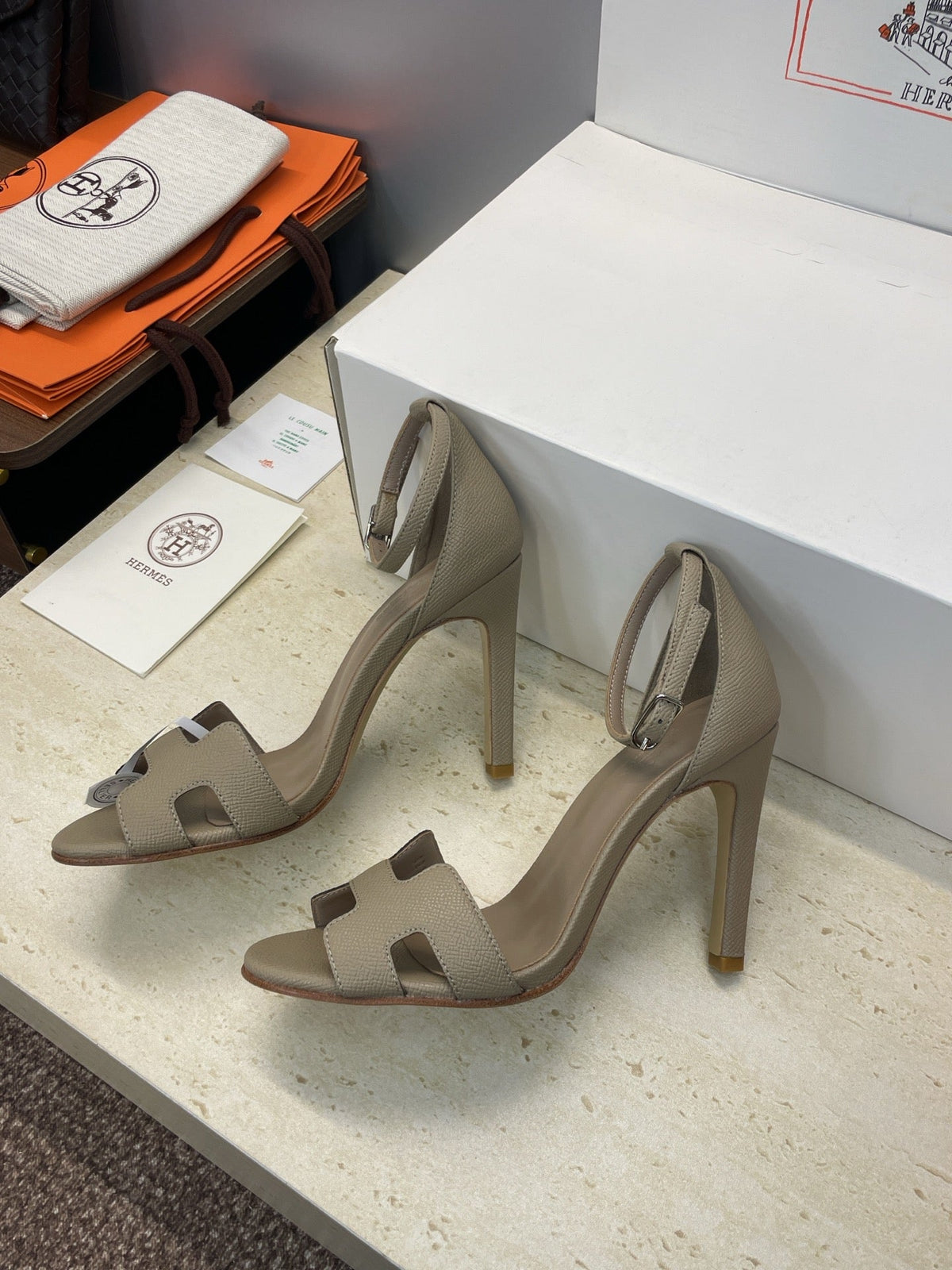 HM 26ss High Heel Sandals 105 Taupe Cowhide 607127
