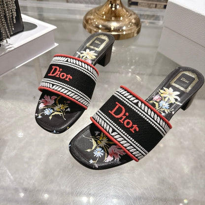 CD 26s Dway Slide 4.5cm Black Colorful Cotton 679874