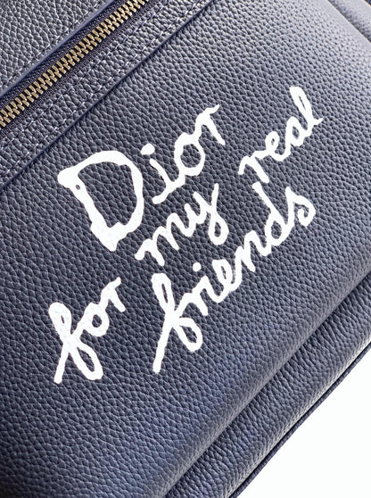 Dior Rider 2.0 Zipper Backpack Navy Blue Cowhide 336239