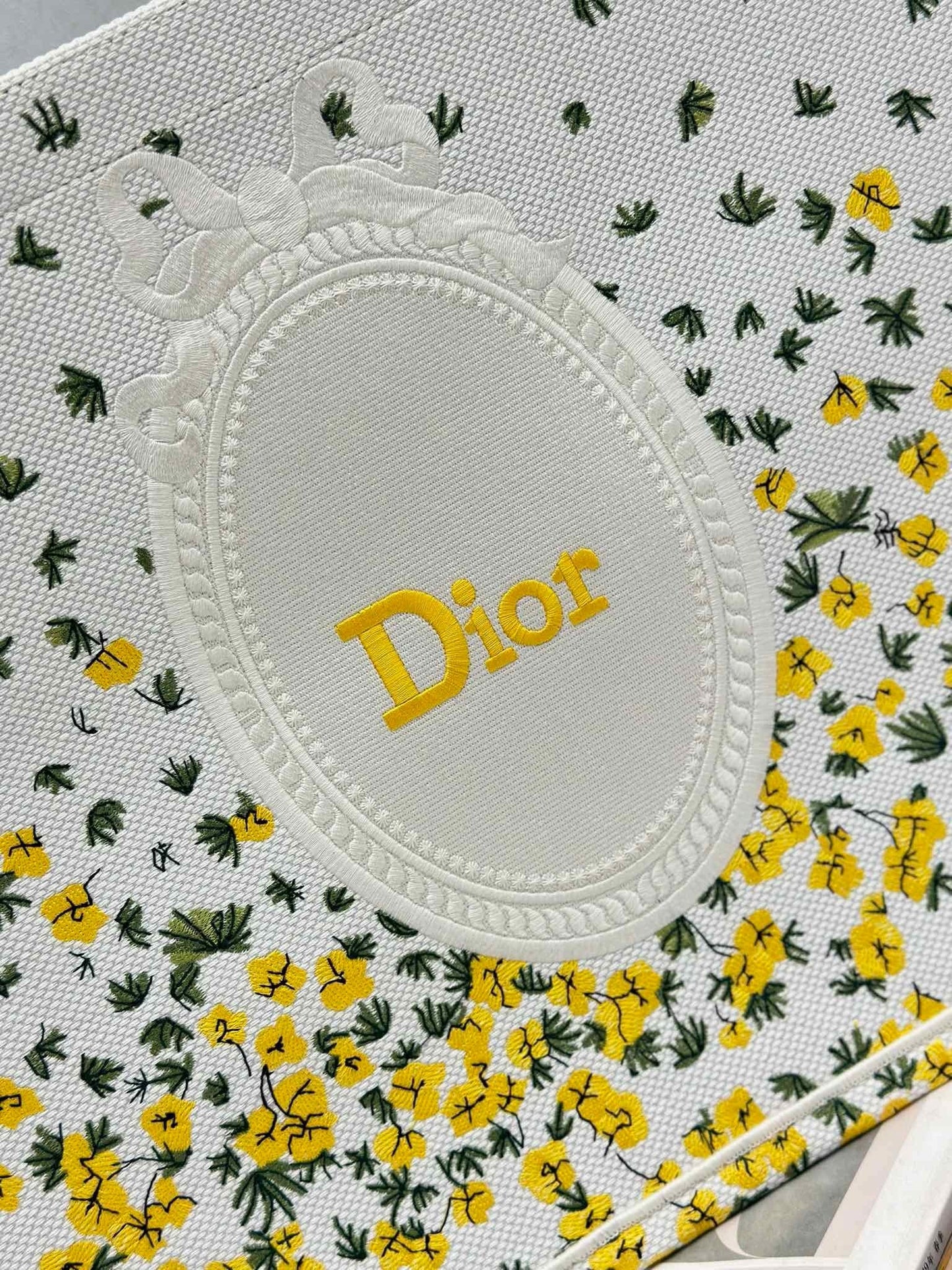 Dior 2026 Book Tote Bag With Buttercup Dior Embroidery Canvas