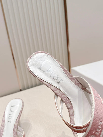 CD 2026 Monogram Sandal 85mm Canvas Leather 844325