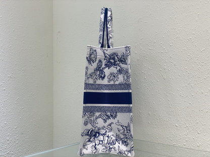 Large CD Book Tote 42cm Jardin Botanique Blue