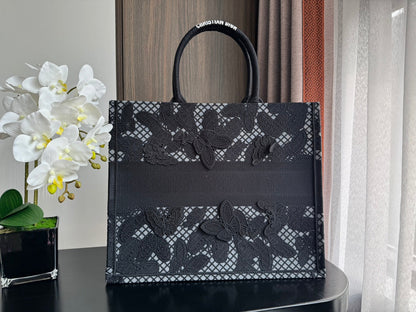 Large CD Book Tote 42cm Butterfly Zodiac Black